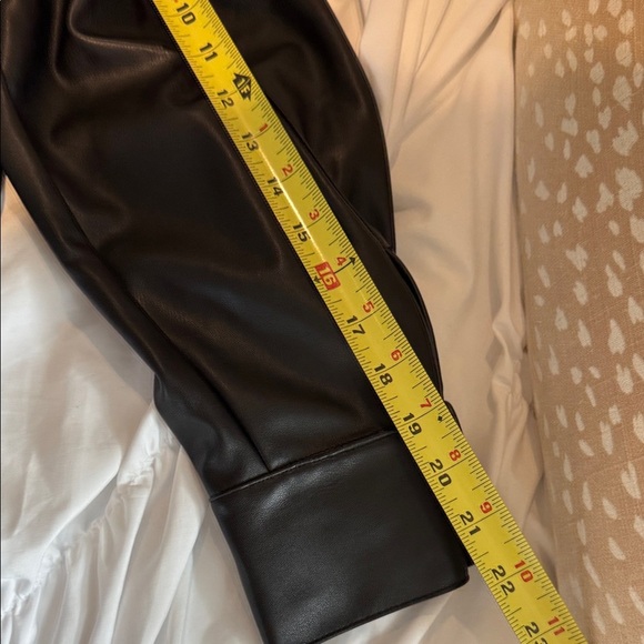 Steve Madden Black Faux Leather Shacket Shirt Coat Jacket L - Picture 10 of 10